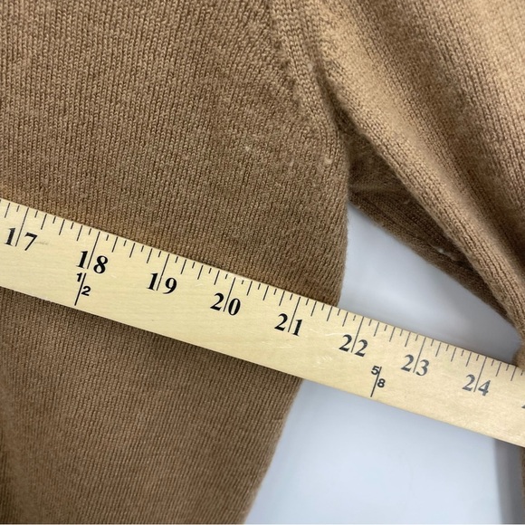 BANANA REPUBLIC Sweater Mens Large Tan Merino Wool V Neck Classic Pullover - Picture 9 of 9